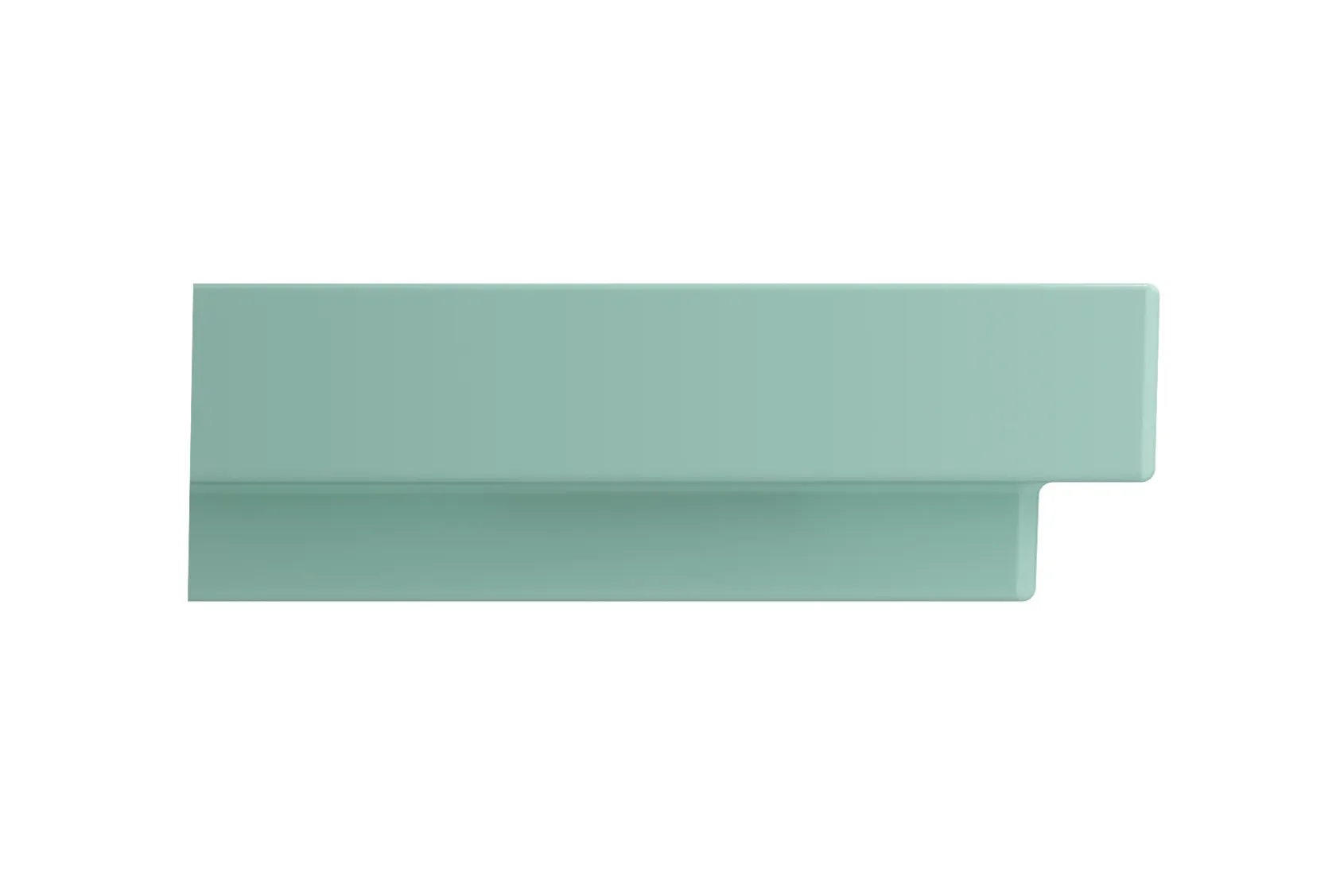 BOCCHI Scala 32" Rectangle Wallmount Fireclay Bathroom Sink, Matte Mint Green, 3 Faucet Hole, 1078-033-0127