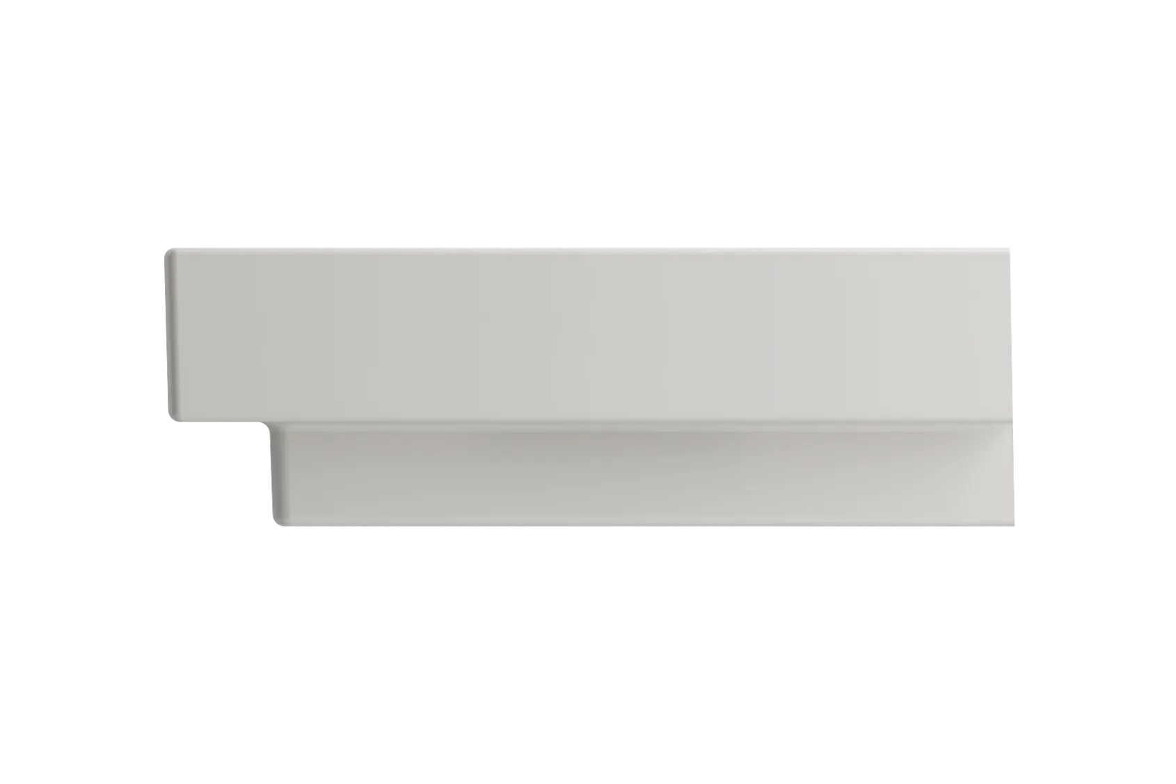 BOCCHI Scala 32" Rectangle Wallmount Fireclay Bathroom Sink, Biscuit, 3 Faucet Hole, 1078-014-0127