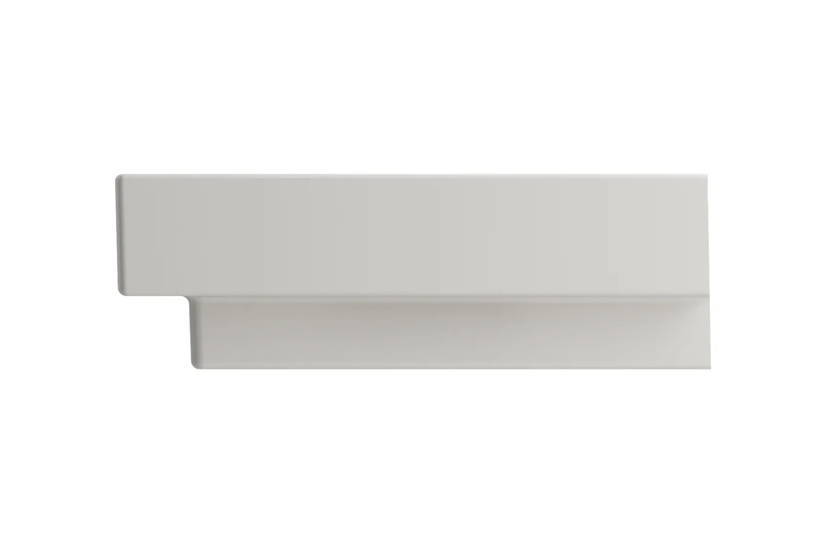 BOCCHI Scala 32" Rectangle Wallmount Fireclay Bathroom Sink, Biscuit, 3 Faucet Hole, 1078-014-0127