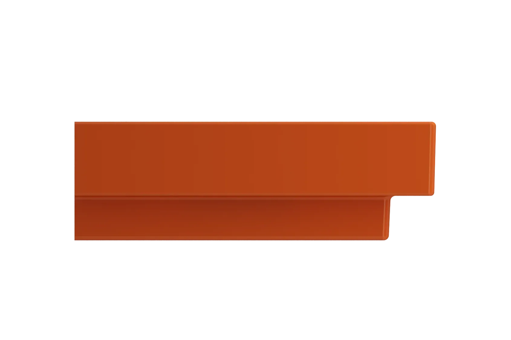 BOCCHI Scala 24" Rectangle Wallmount Fireclay Bathroom Sink, Orange, Single Faucet Hole, 1077-012-0126