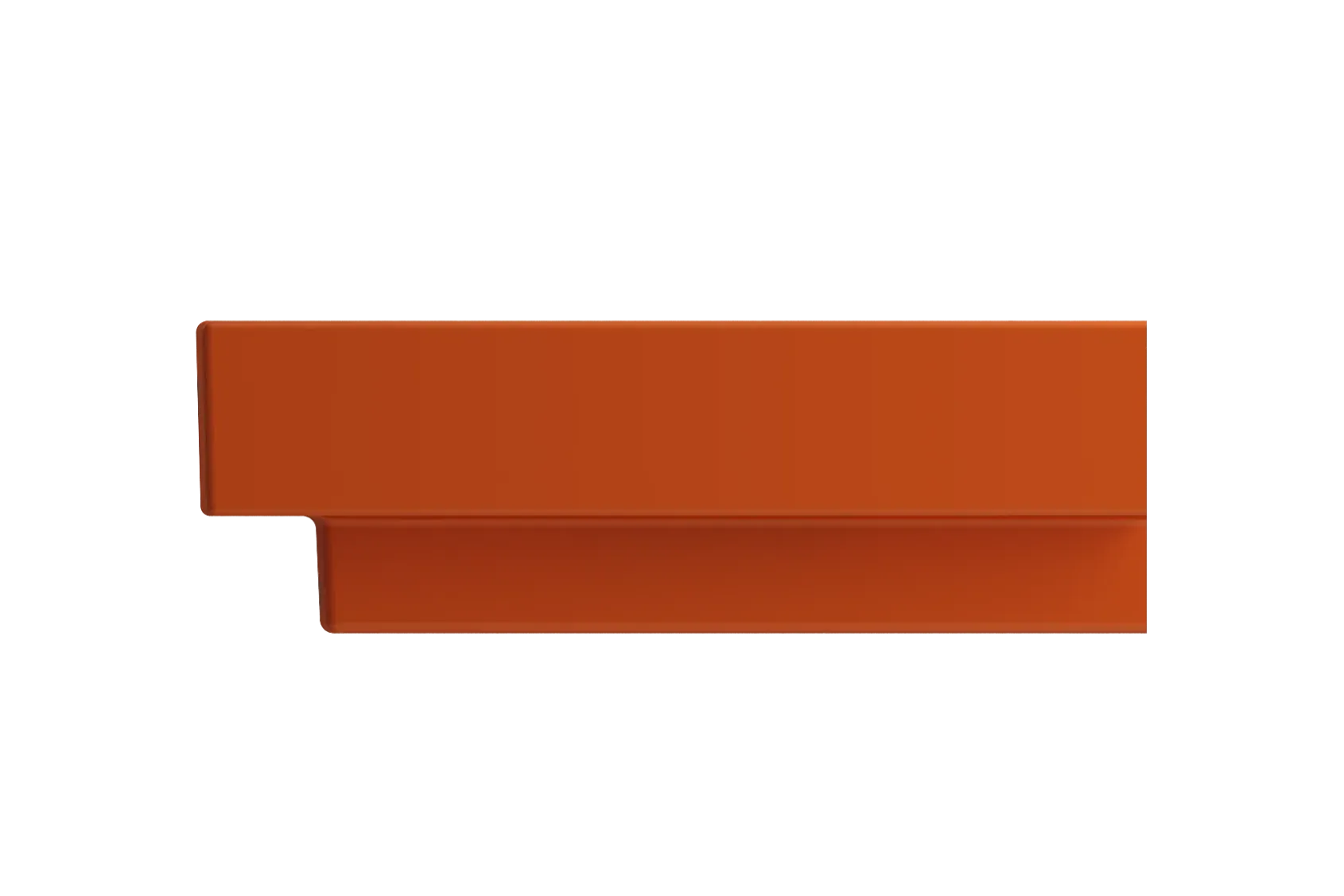 BOCCHI Scala 24" Rectangle Wallmount Fireclay Bathroom Sink, Orange, Single Faucet Hole, 1077-012-0126