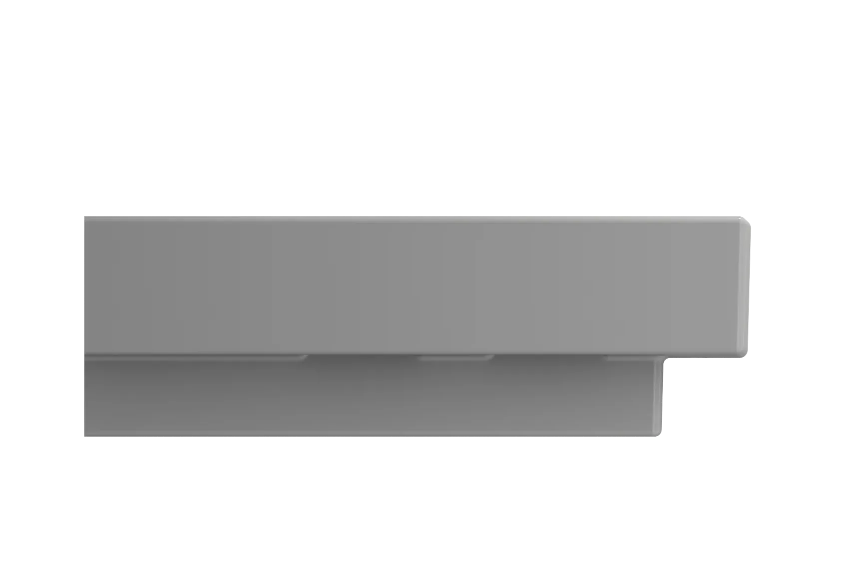 BOCCHI Scala 19" Square Wallmount Fireclay Bathroom Sink, Matte Gray, Single Faucet Hole, 1076-006-0126