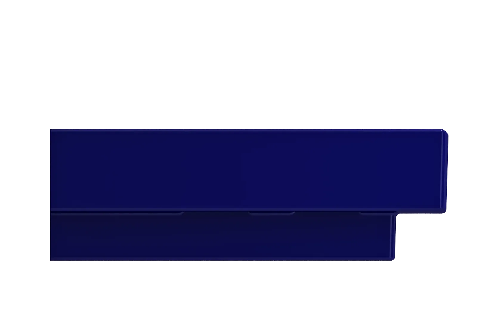BOCCHI Scala 19" Square Wallmount Fireclay Bathroom Sink, Sapphire Blue, Single Faucet Hole, 1076-010-0126