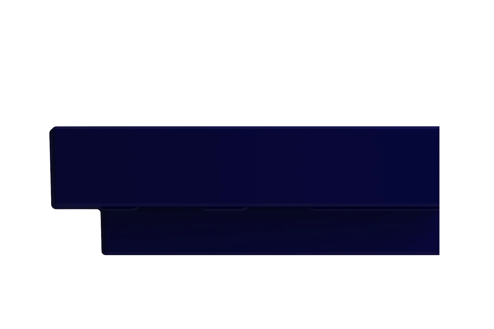 BOCCHI Scala 19" Square Wallmount Fireclay Bathroom Sink, Sapphire Blue, Single Faucet Hole, 1076-010-0126