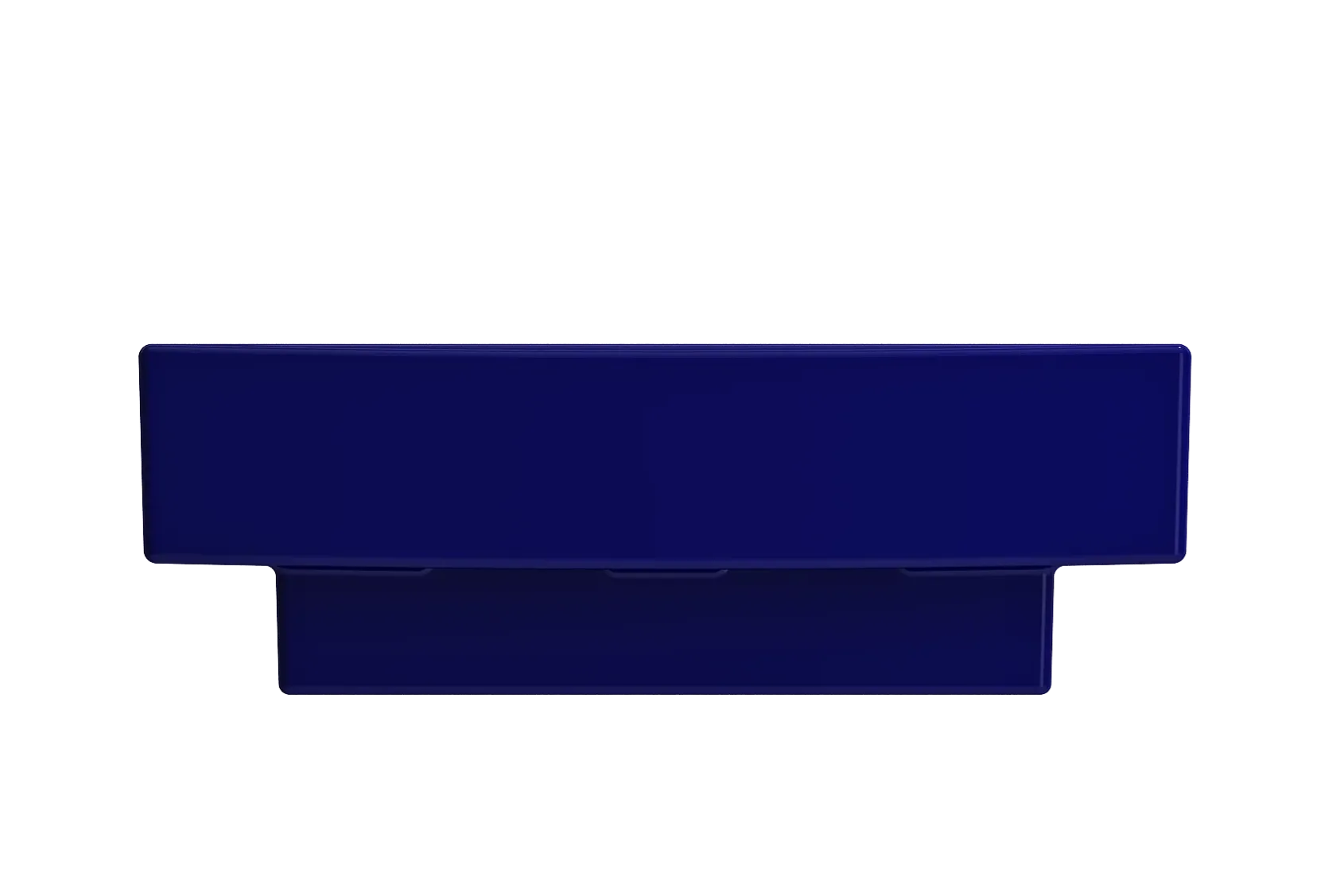 BOCCHI Scala 19" Square Wallmount Fireclay Bathroom Sink, Sapphire Blue, Single Faucet Hole, 1076-010-0126