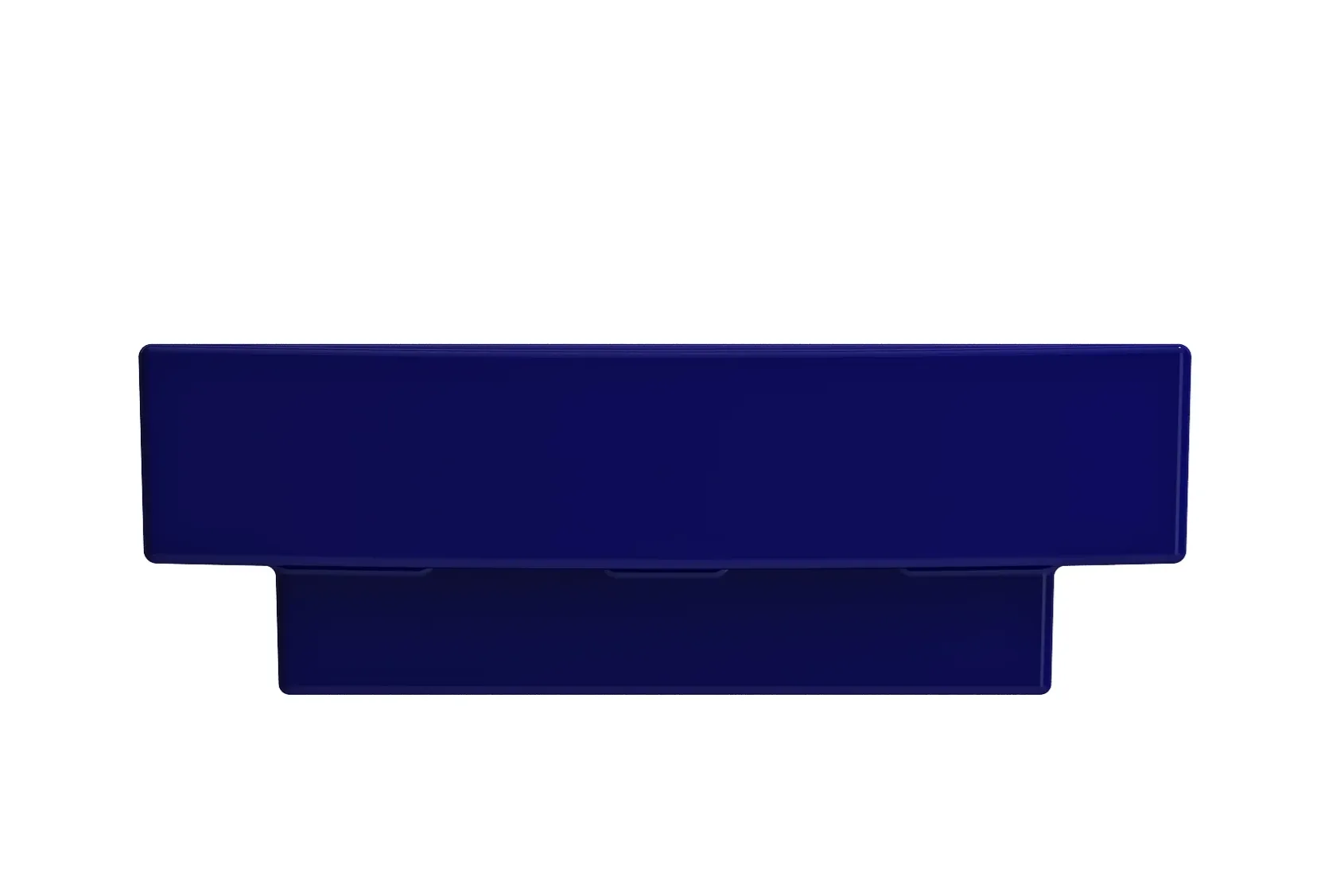 BOCCHI Scala 19" Square Wallmount Fireclay Bathroom Sink, Sapphire Blue, Single Faucet Hole, 1076-010-0126