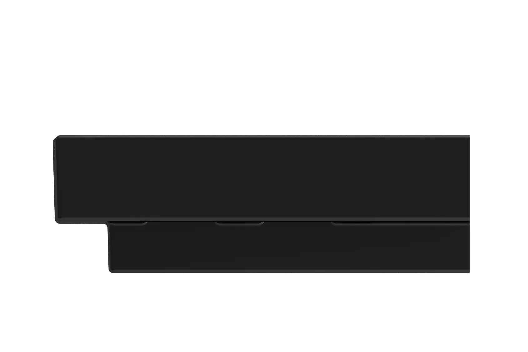 BOCCHI Scala 19" Square Wallmount Fireclay Bathroom Sink, Black, Single Faucet Hole, 1076-005-0126