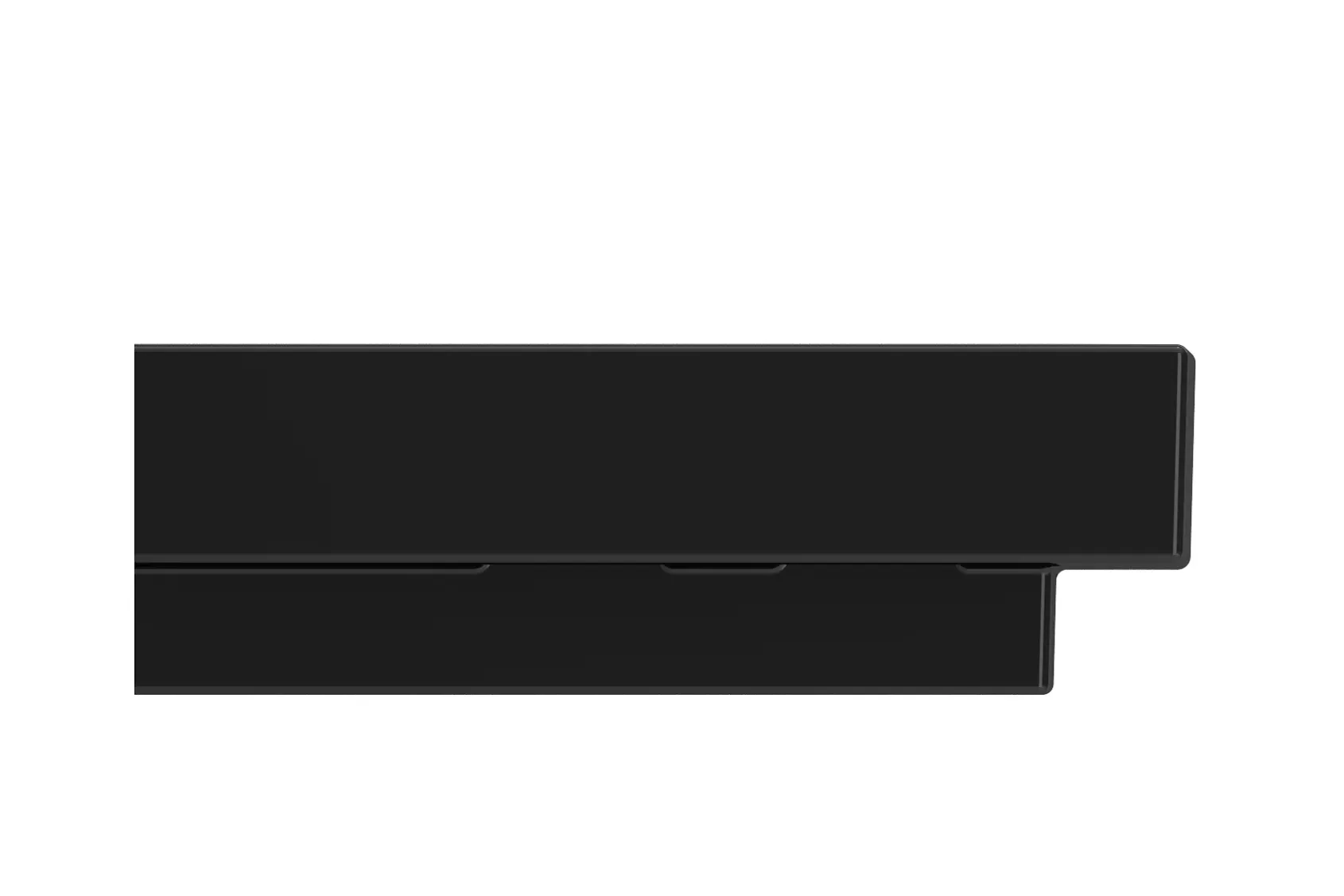 BOCCHI Scala 19" Square Wallmount Fireclay Bathroom Sink, Black, Single Faucet Hole, 1076-005-0126