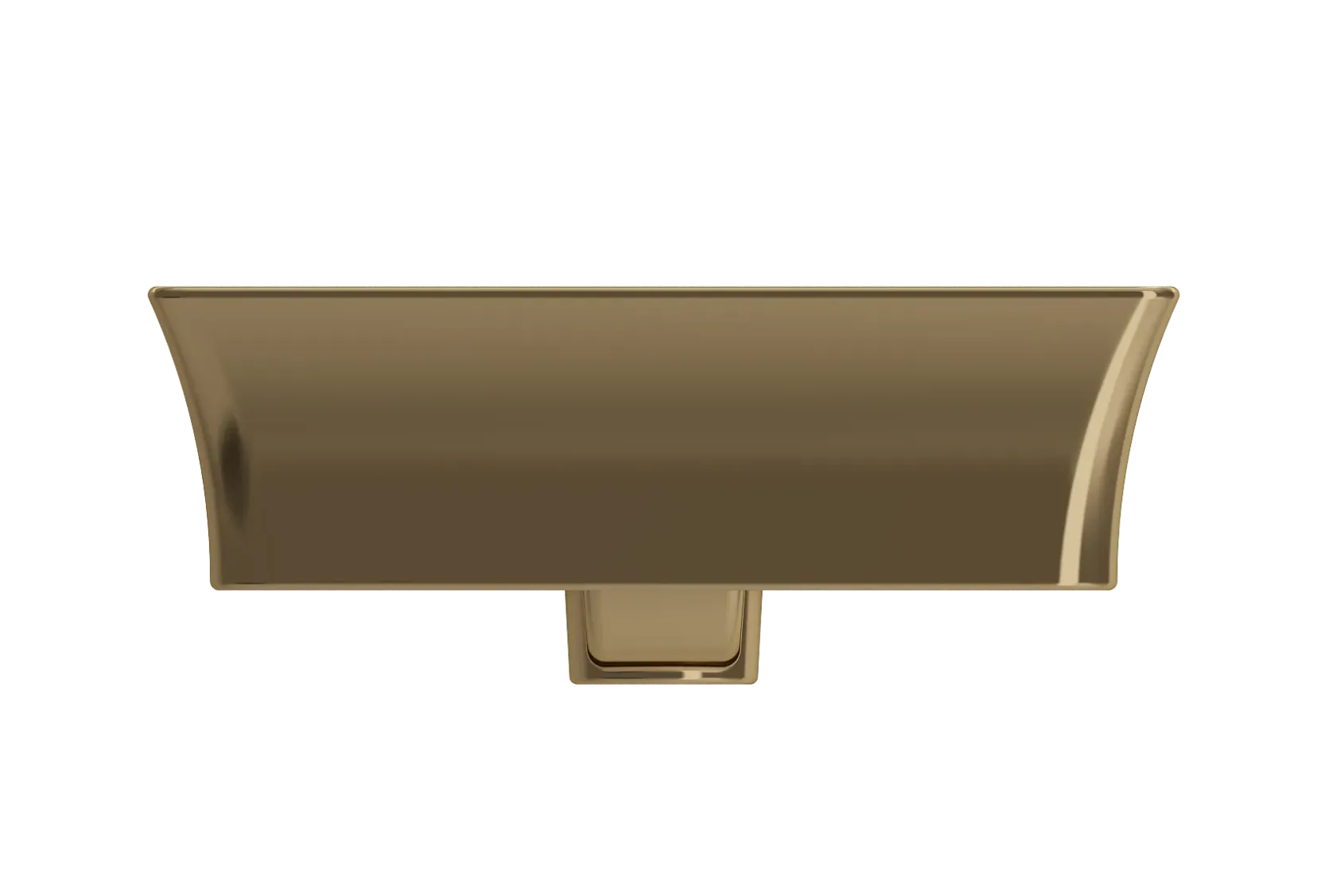 BOCCHI Sottile 24" Rectangle Vessel Fireclay Bathroom Sink, Matte Gold, Single Faucet Hole, 1479-403-0126
