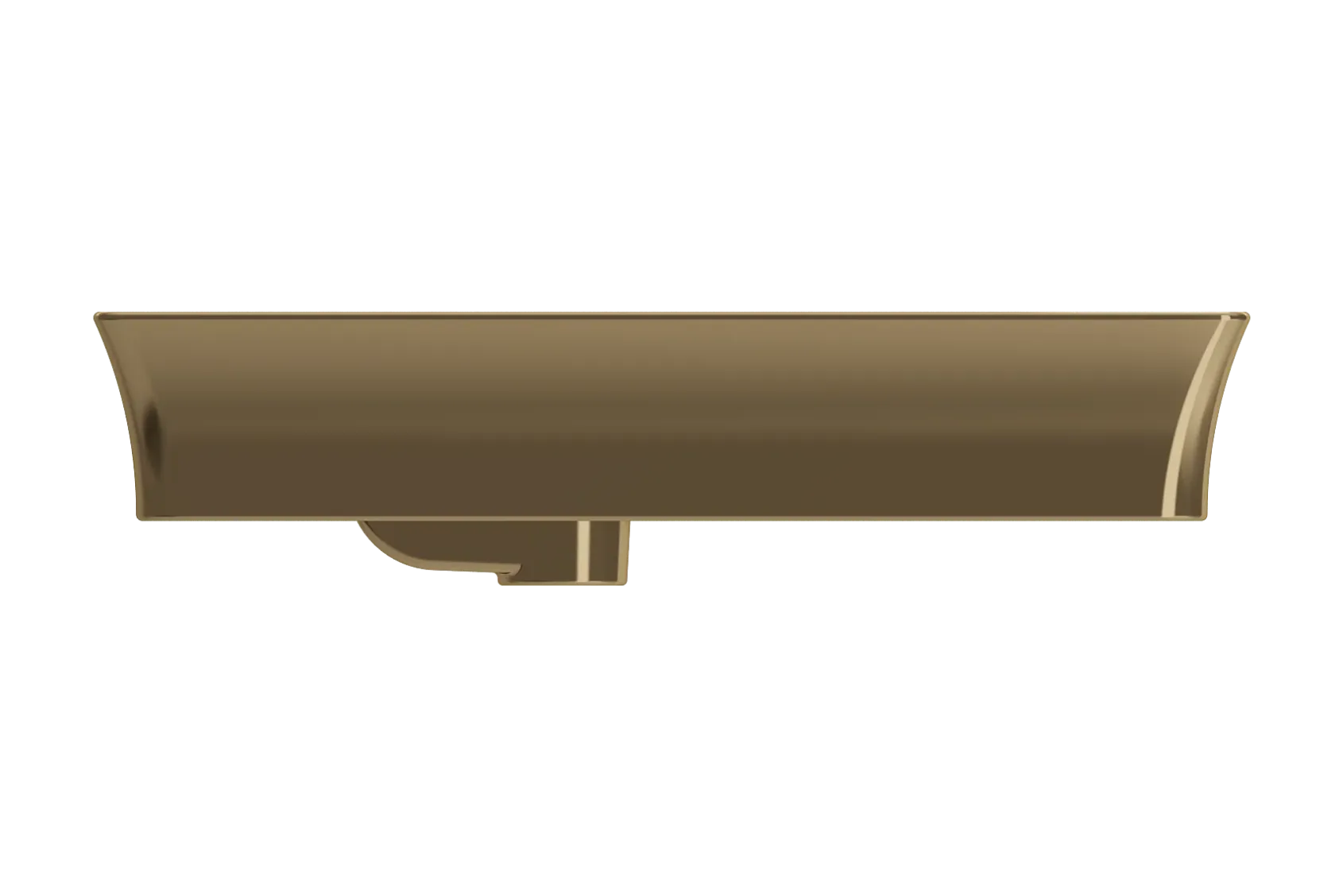 BOCCHI Sottile 24" Rectangle Vessel Fireclay Bathroom Sink, Matte Gold, Single Faucet Hole, 1479-403-0126