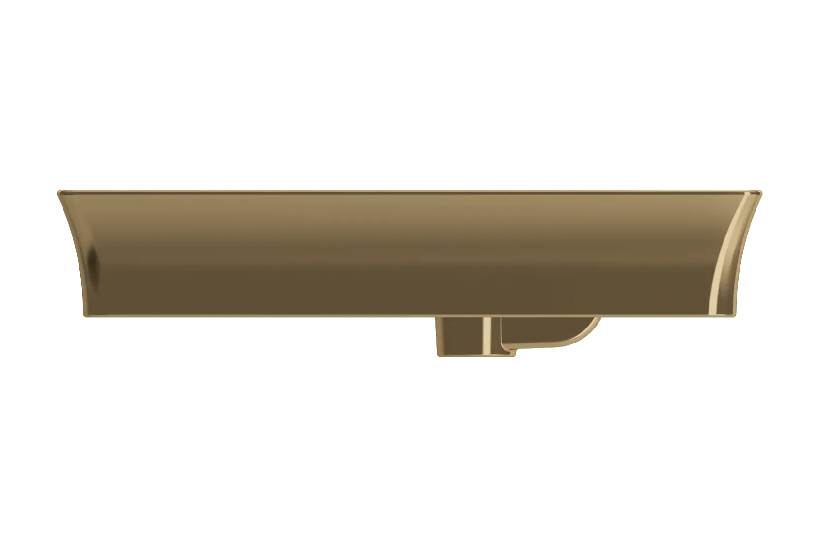 BOCCHI Sottile 24" Rectangle Vessel Fireclay Bathroom Sink, Matte Gold, Single Faucet Hole, 1479-403-0126