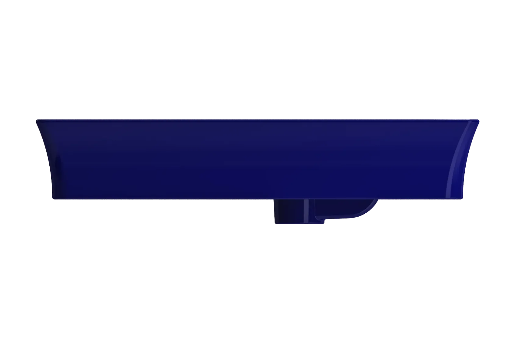 BOCCHI Sottile 24" Rectangle Vessel Fireclay Bathroom Sink, Sapphire Blue, Single Faucet Hole, 1479-010-0126