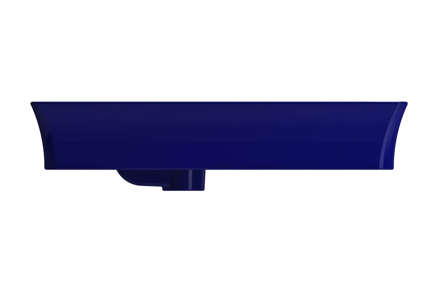 BOCCHI Sottile 24" Rectangle Vessel Fireclay Bathroom Sink, Sapphire Blue, Single Faucet Hole, 1479-010-0126