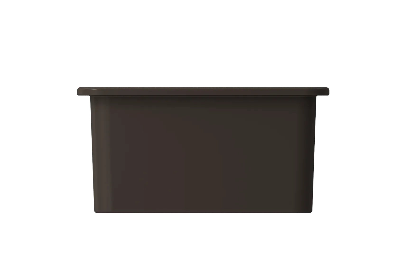 BOCCHI Sotto 18" Fireclay Undermount Single Bowl Bar Sink with Protective Bottom Grid and Strainer, Matte Brown, 1359-025-0120
