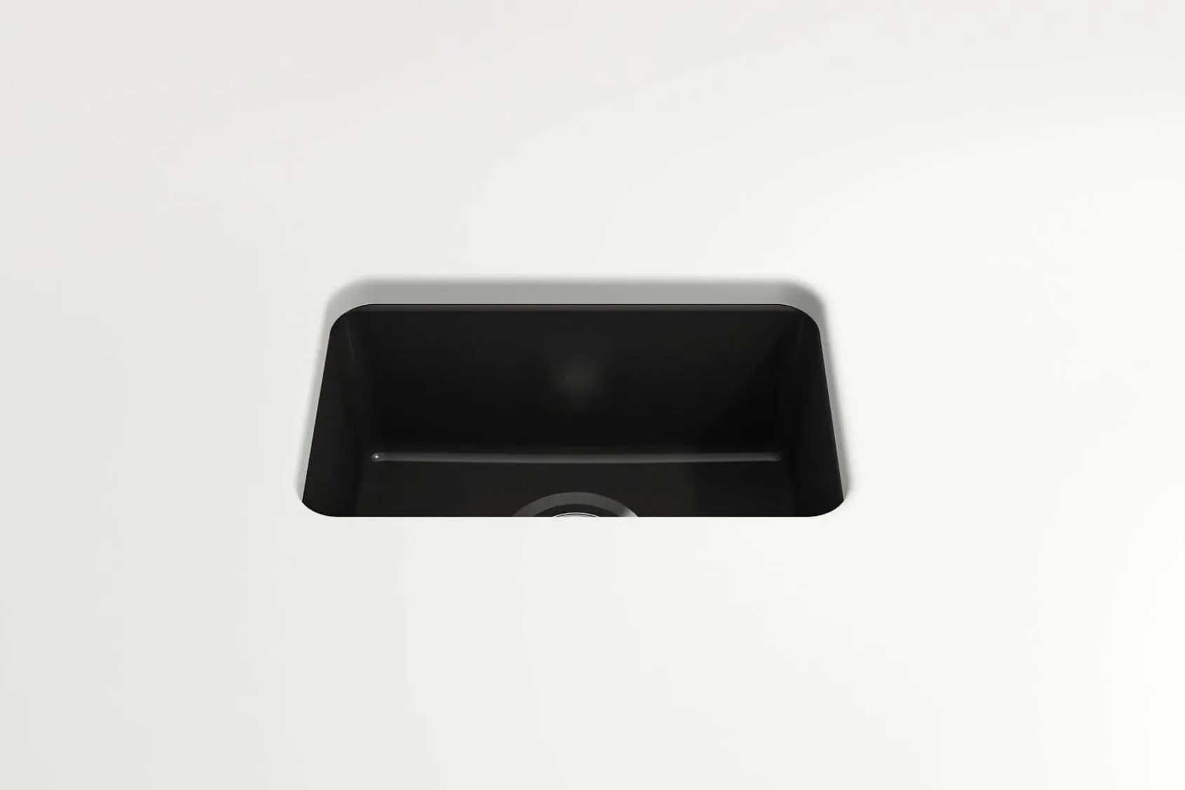 BOCCHI Sotto 12" Fireclay Undermount Single Bowl Bar Sink with Strainer, Matte Black, 1358-004-0120