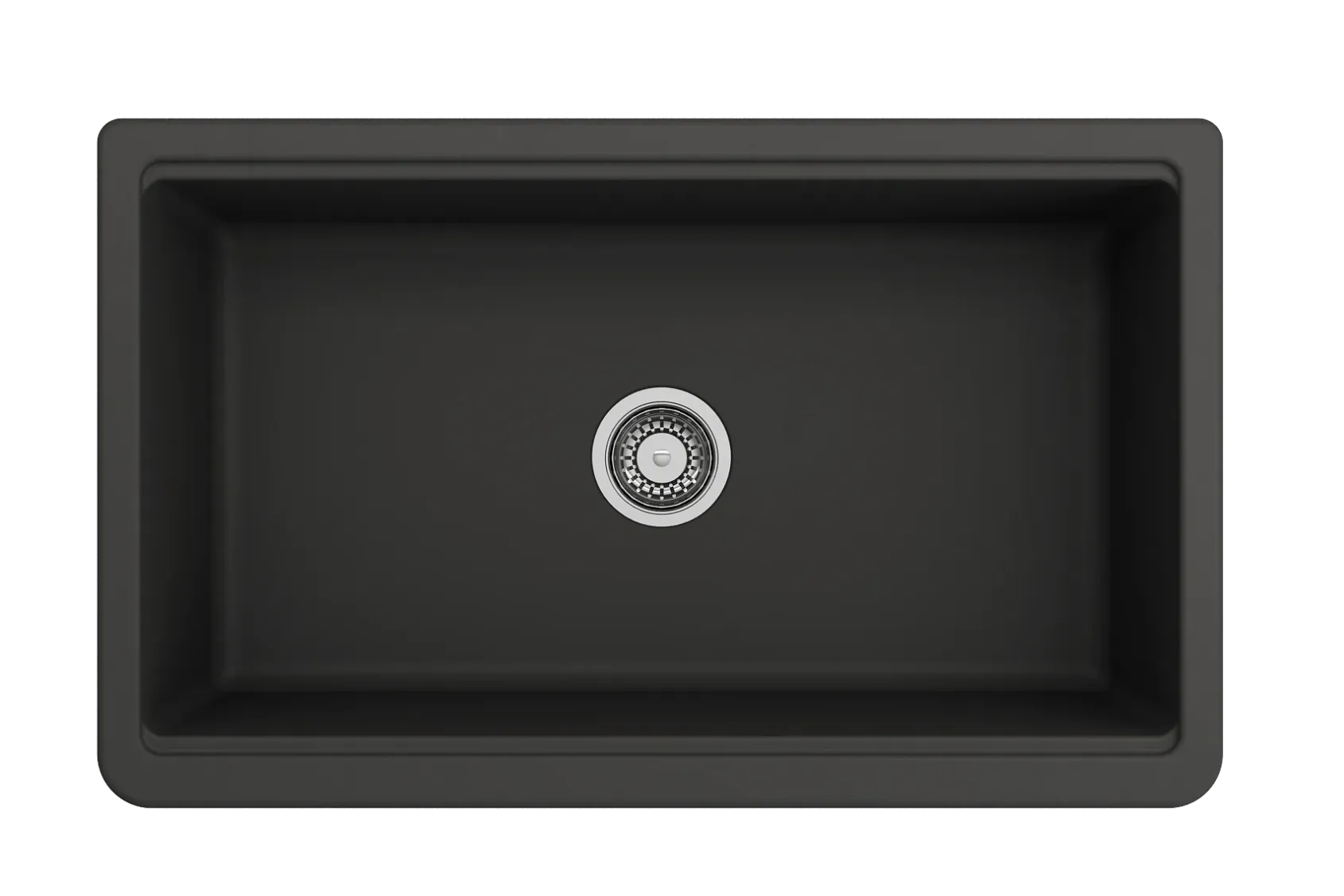 BOCCHI Arona 33" Composite Granite Workstation Farmhouse Sink with Accessories, Matte Black, 1600-504-0120