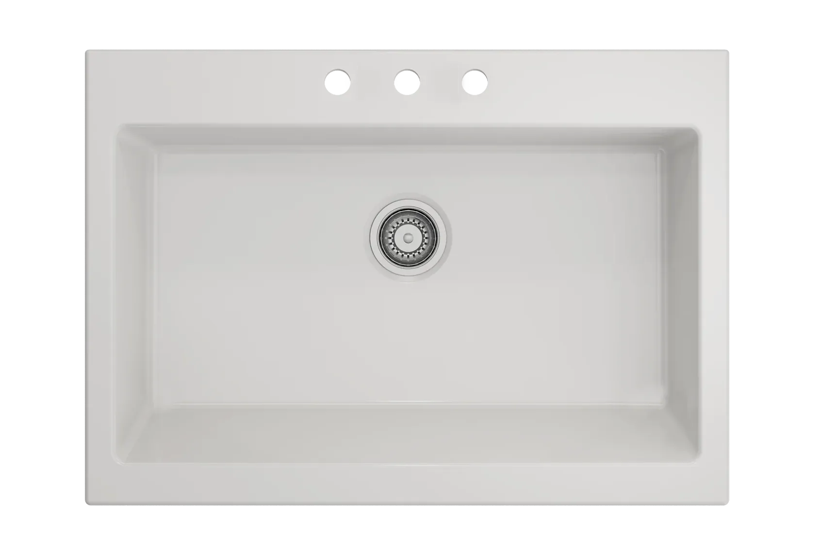 BOCCHI Nuova 34" Fireclay Retrofit Drop-In Farmhouse Sink with Accessories, White, 1500-001-0127