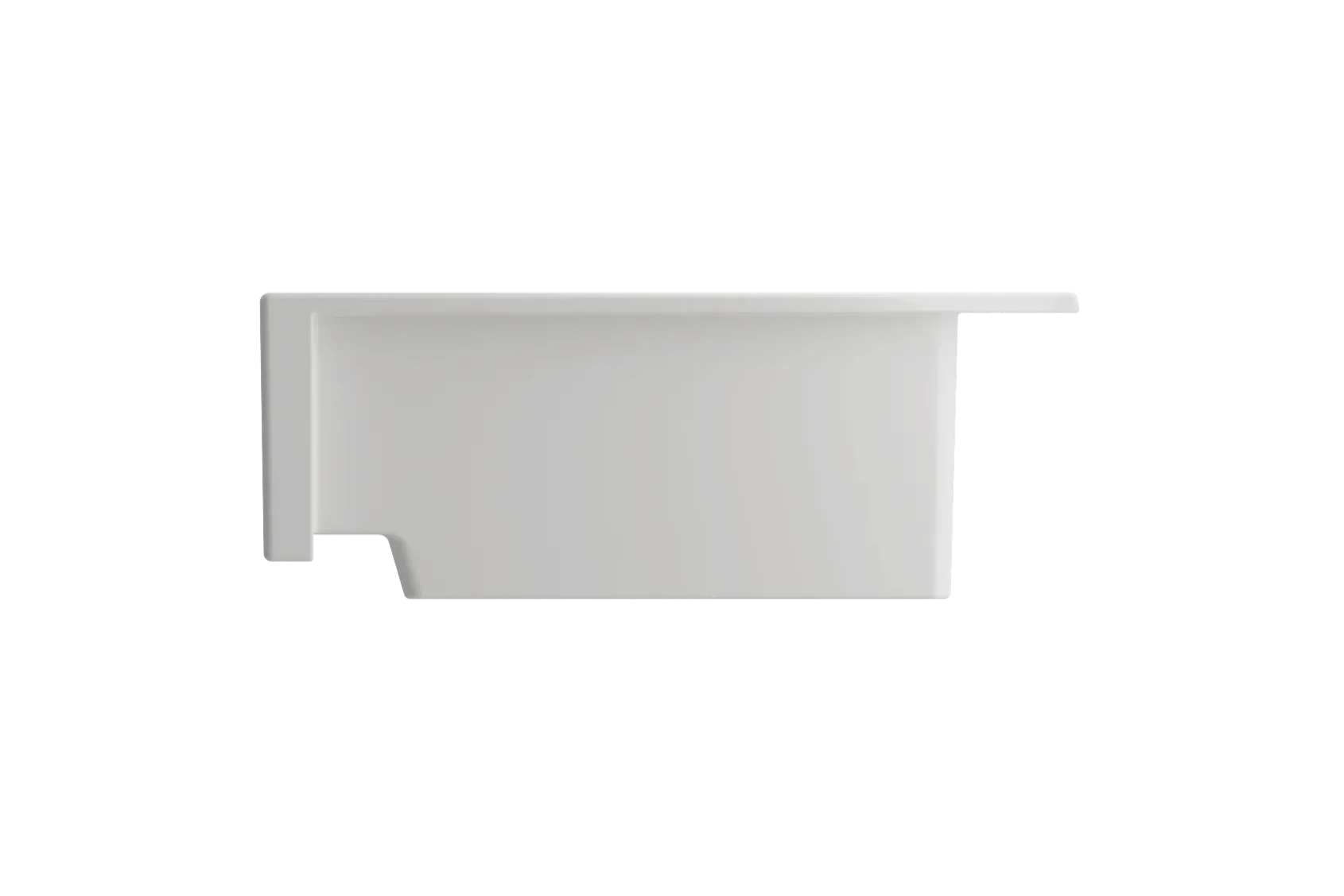 BOCCHI Nuova 34" Fireclay Retrofit Drop-In Farmhouse Sink with Accessories, White, 1500-001-0127