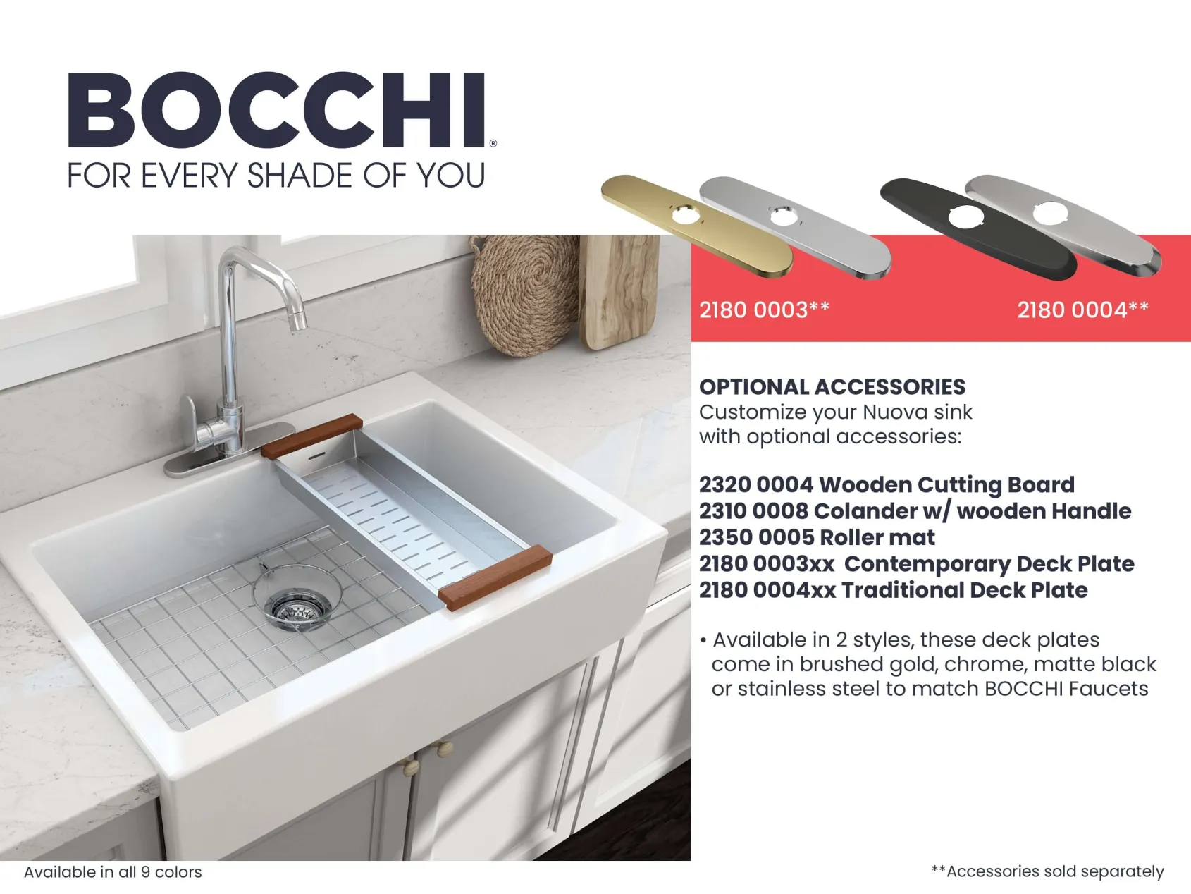 BOCCHI Nuova 34" Fireclay Retrofit Drop-In Farmhouse Sink with Accessories, White, 1500-001-0127