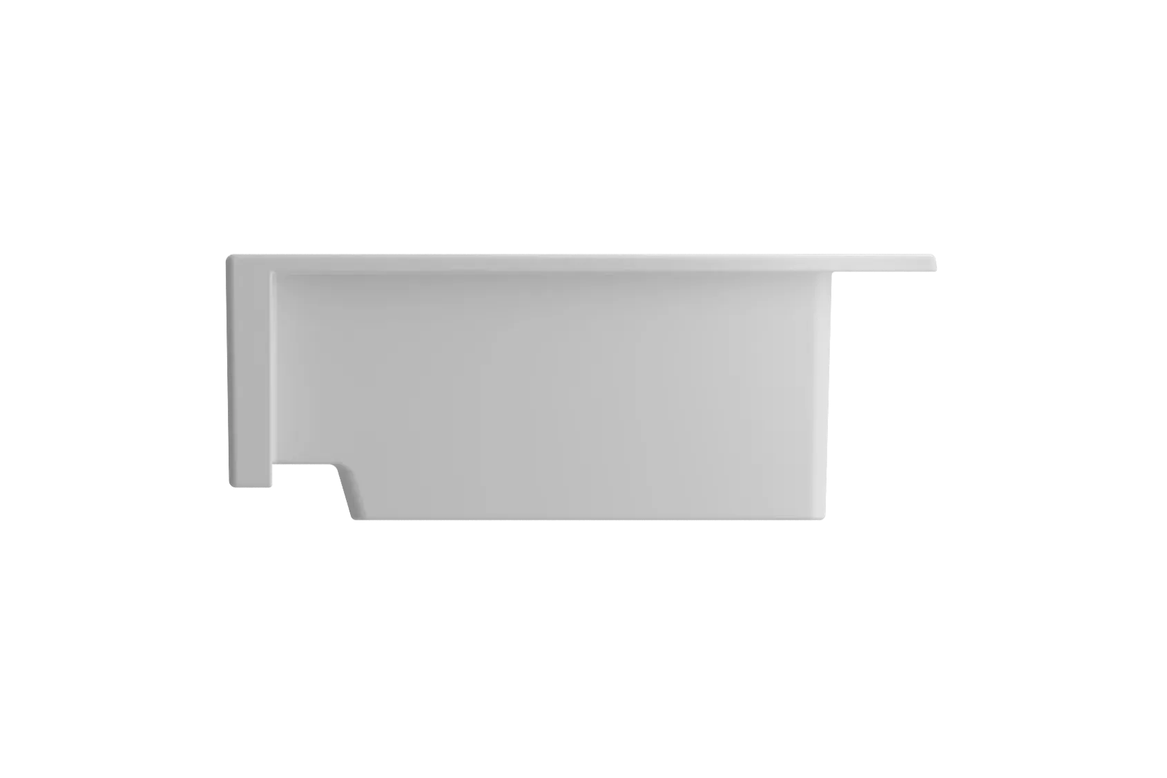 BOCCHI Nuova 34" Fireclay Retrofit Drop-In Farmhouse Sink with Accessories, Matte White, 1500-002-0127