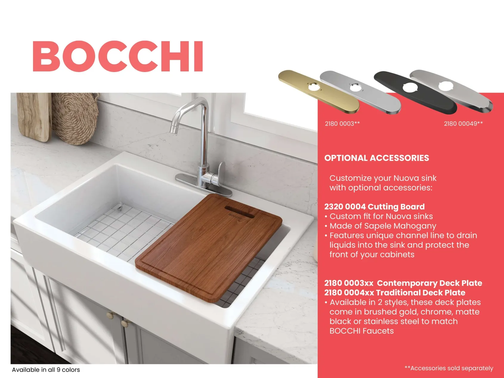 BOCCHI Nuova 34" Fireclay Retrofit Drop-In Farmhouse Sink with Accessories, Matte White, 1500-002-0127
