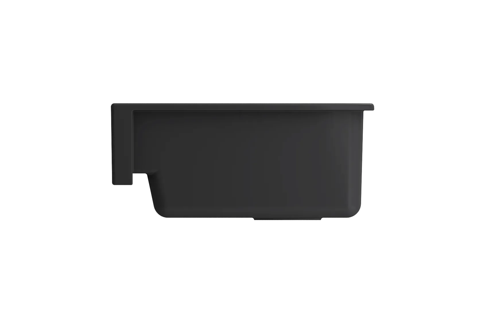 BOCCHI Nuova 34" Fireclay Retrofit Farmhouse Sink with Accessories, Matte Dark Gray, 1551-020-0120