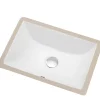 Dawn 18" Ceramic Undermount Bathroom Sink, White, Rectangle, CUSN015000