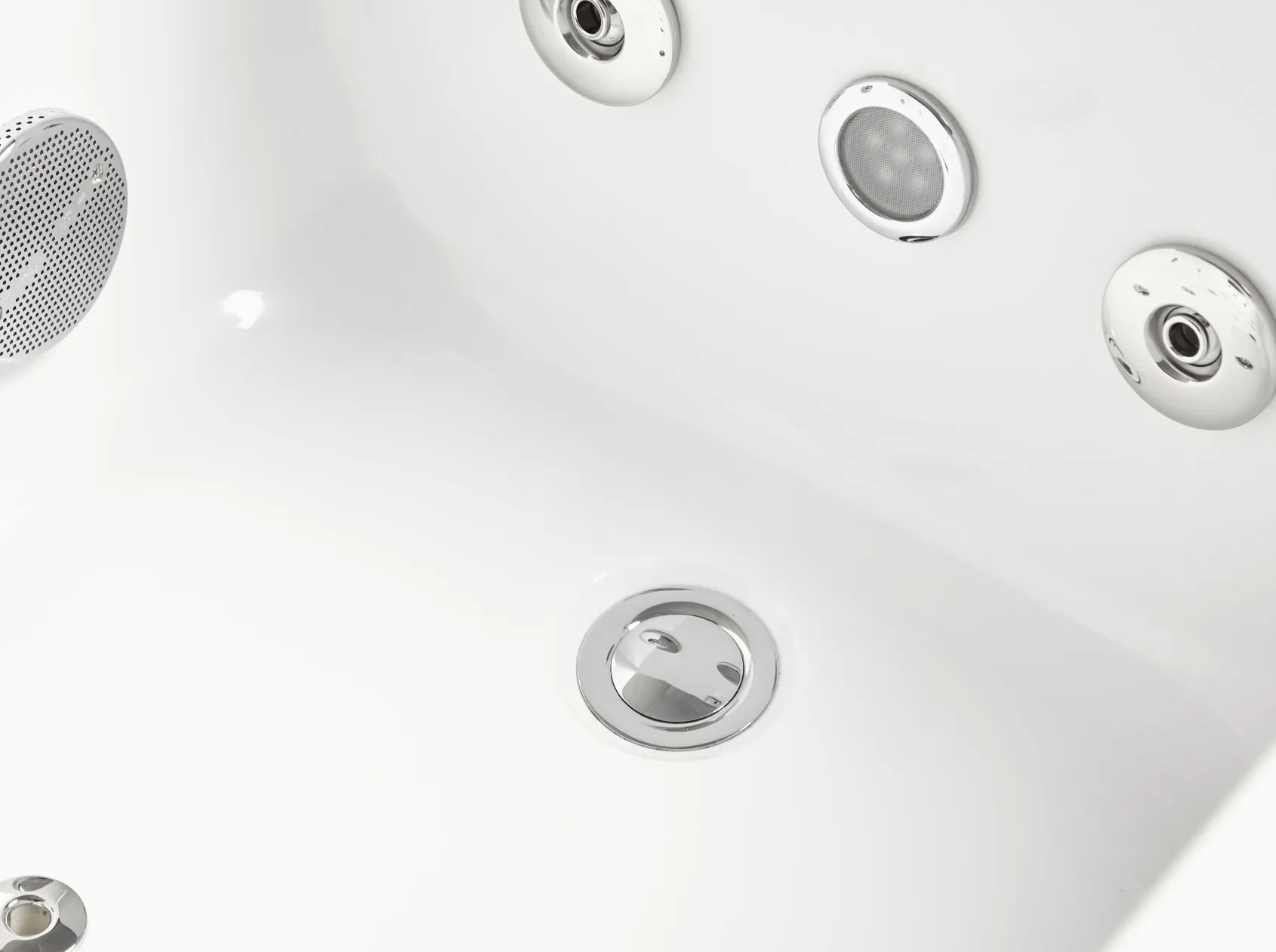 Eago 71" Acrylic Corner Rectangle Bathtub with Fixtures, White, AM154ETL-R6