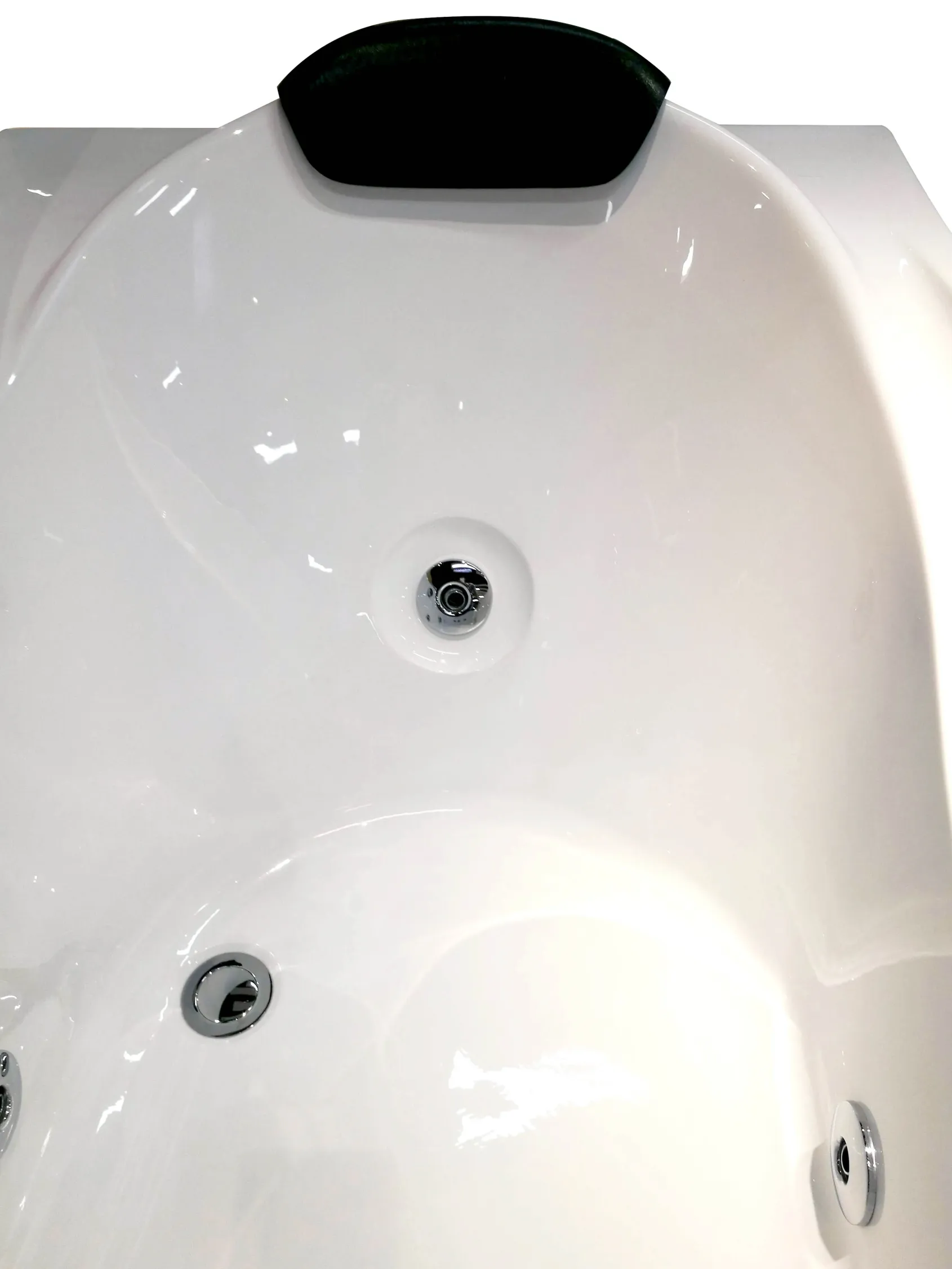 Eago 71" Acrylic Corner Rectangle Bathtub with Fixtures, White, AM189ETL-L