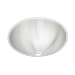 Elkay Asana 18" Round Undermount Stainless Steel Bathroom Sink, Lustrous Satin, 18 Gauge, ELUH16