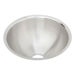 Elkay Asana 11" Round Undermount Stainless Steel ADA Bathroom Sink, Lustrous Satin, 18 Gauge, ELUH9