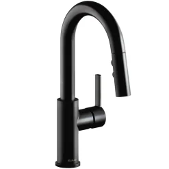 Elkay Avado Lever Handle Pull-down Spray Spout Brass ADA Bar Faucet, Matte Black, LKAV3032MB