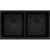 Elkay Classic 33" Quartz Kitchen Sink, 50/50 Double Bowl, Black, ELGU3322BK0