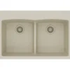 Elkay Classic 33" Quartz Kitchen Sink, 50/50 Double Bowl, Bisque, ELGDLB3322BQ0