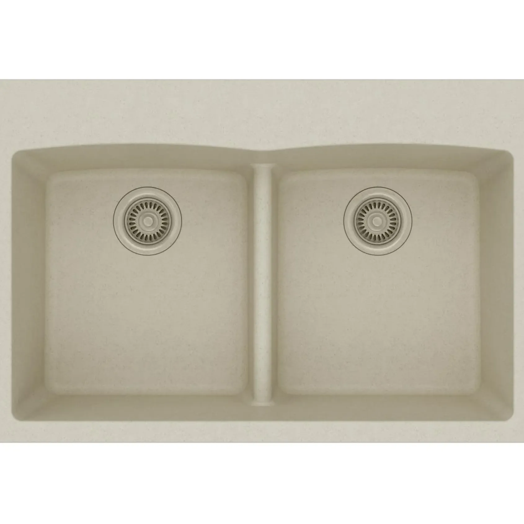 Elkay Classic 33" Quartz Kitchen Sink, 50/50 Double Bowl, Bisque, ELGDLB3322BQ0