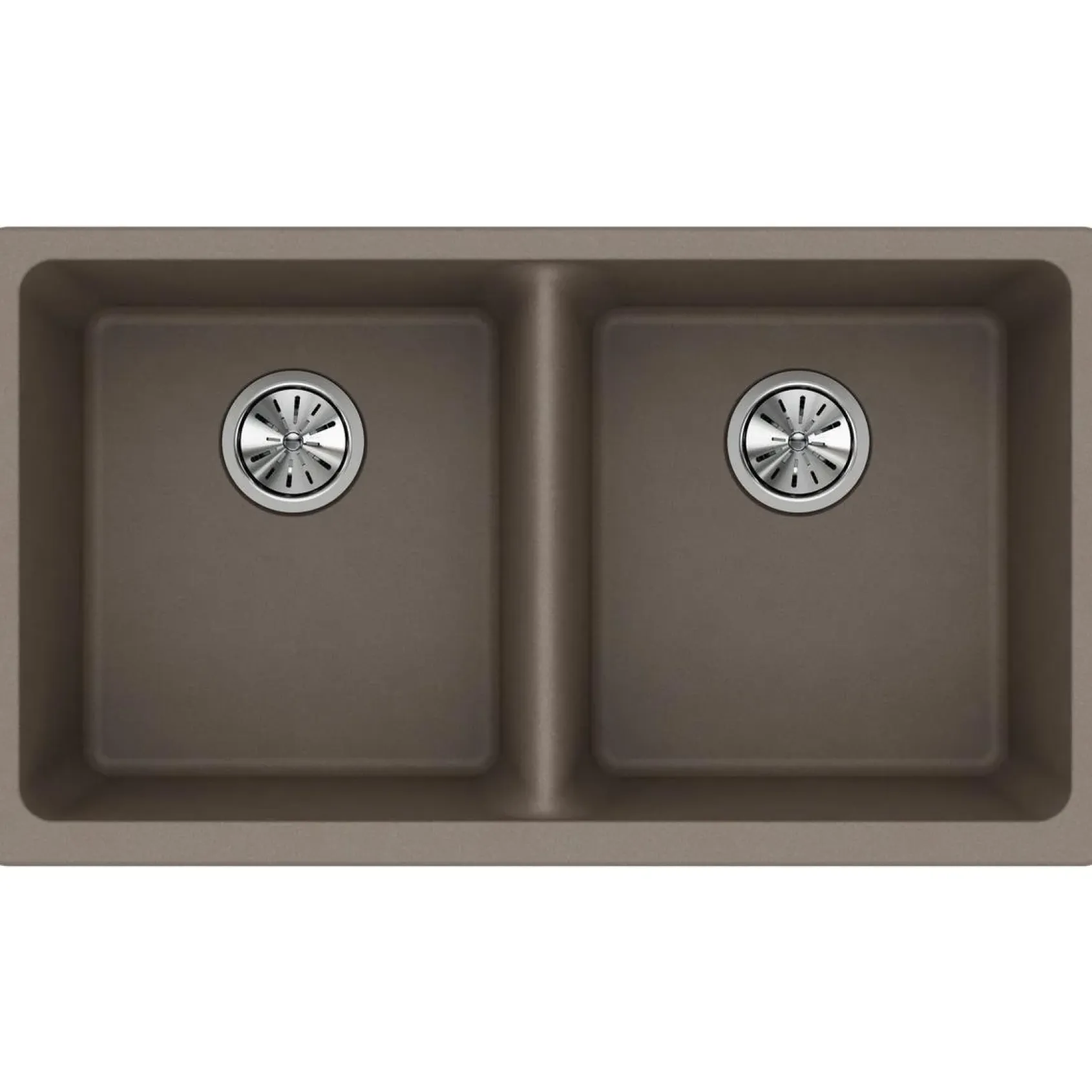 Elkay Classic 33" Quartz Kitchen Sink, 50/50 Double Bowl, Greige, ELGU3322GR0