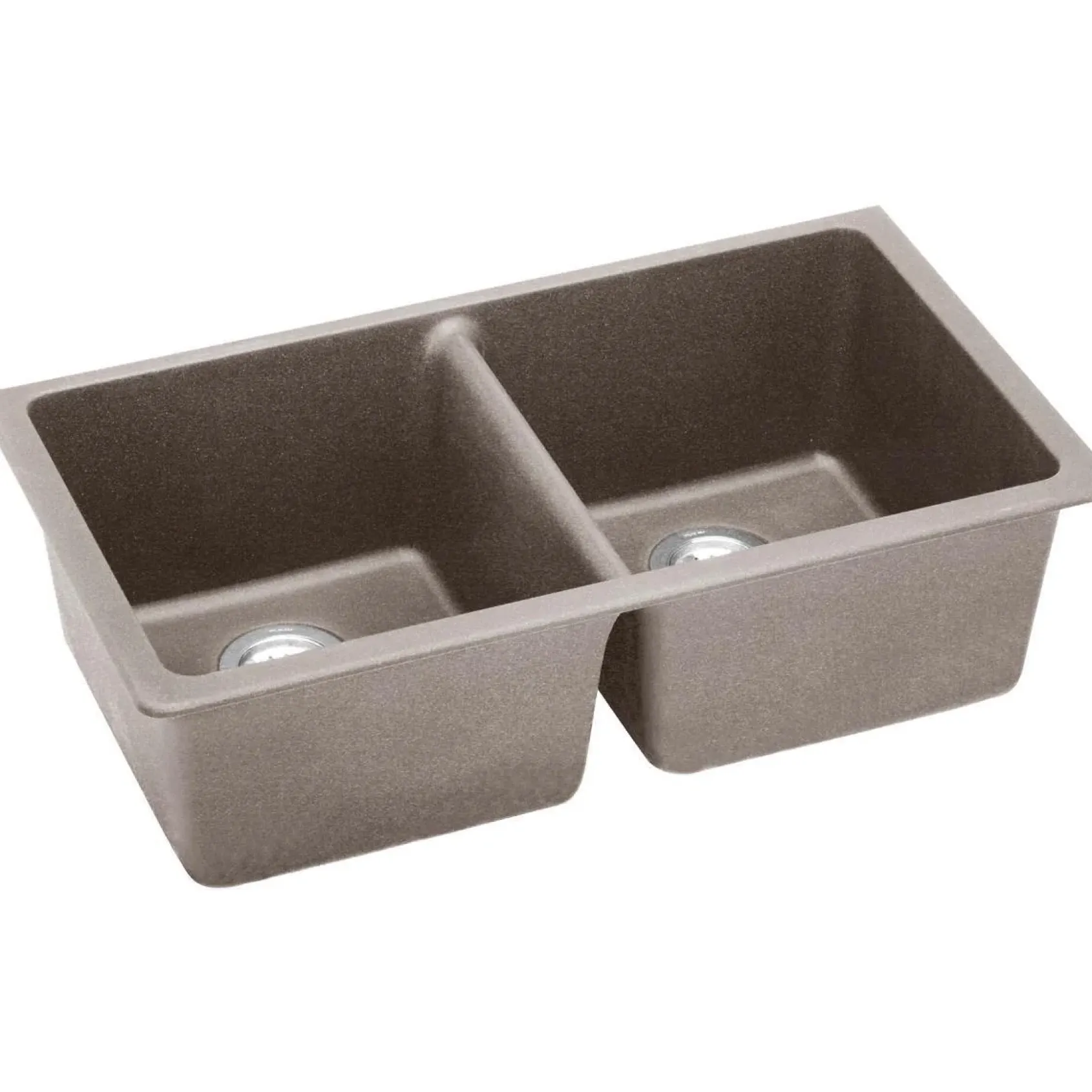 Elkay Classic 33" Quartz Kitchen Sink, 50/50 Double Bowl, Greige, ELGU3322GR0