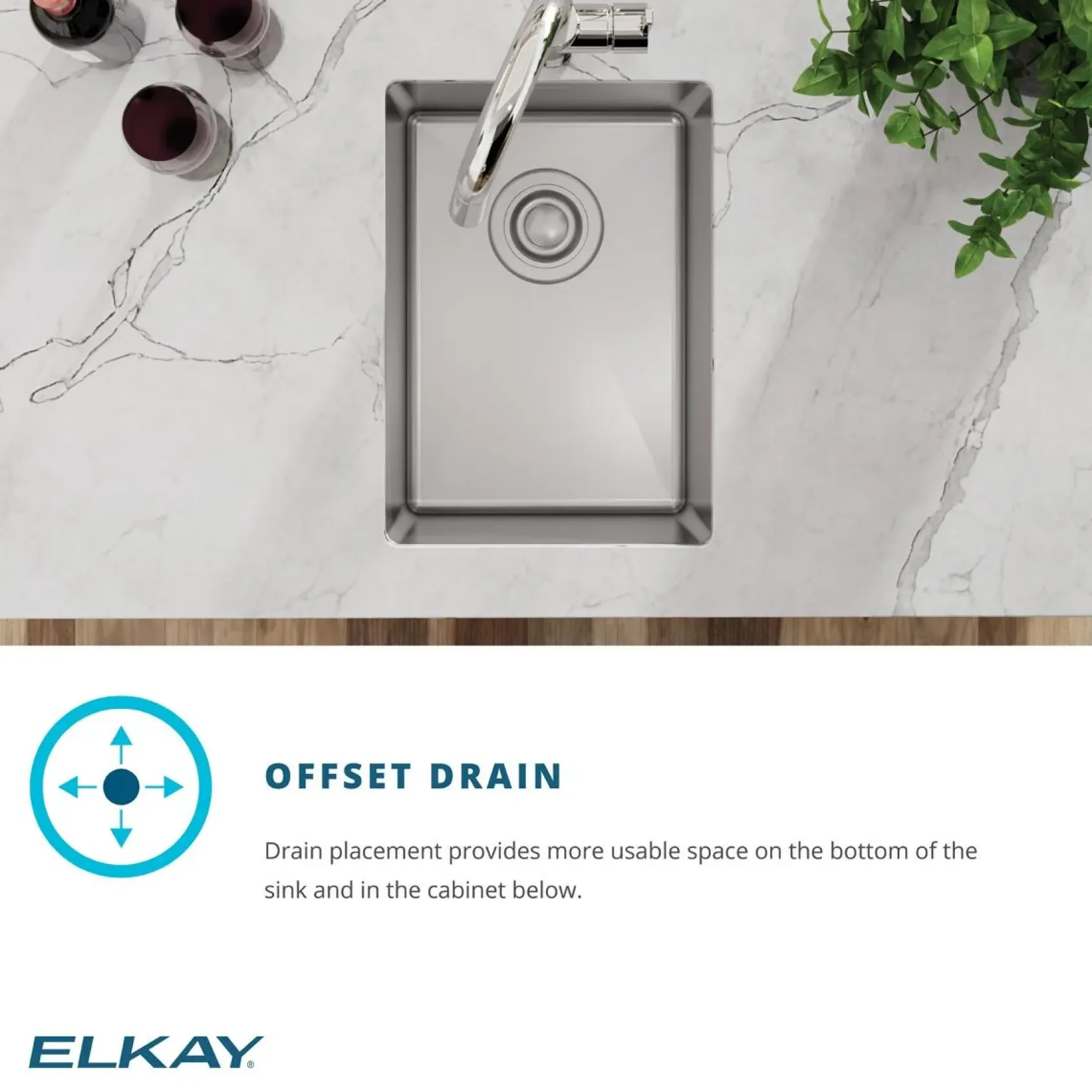 Elkay Crosstown 14" Rectangular Stainless Steel Bar/Prep Sink with Faucet, Polished Satin, 18 Gauge, ECTRU12179TFCBC