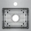 Elkay Crosstown 15" Stainless Steel Bar Sink Kit, Polished Satin, 1 Faucet Hole, ECTSR15159TBG1