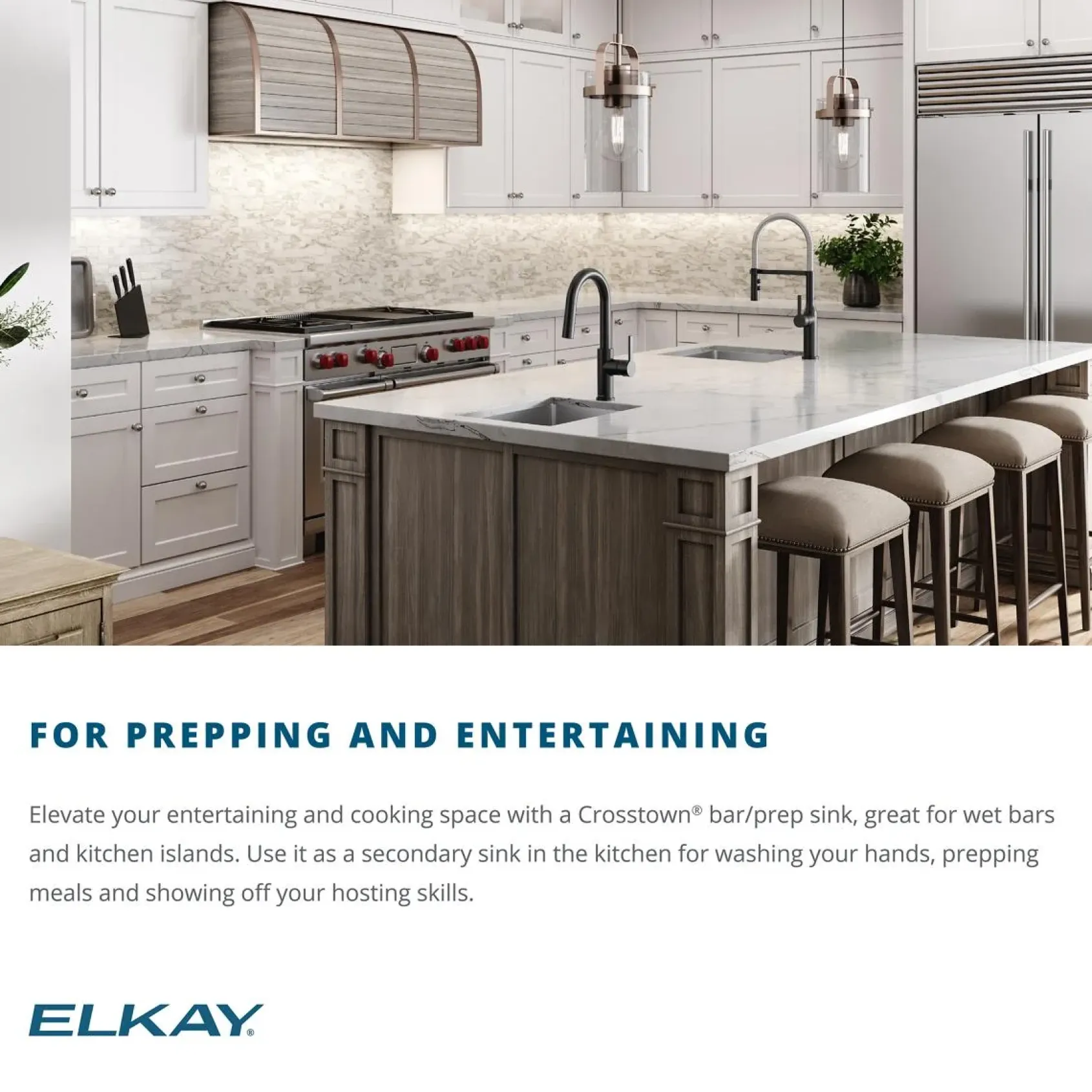 Elkay Crosstown 14" Stainless Steel Bar Sink, Polished Satin, ECTRU12179T