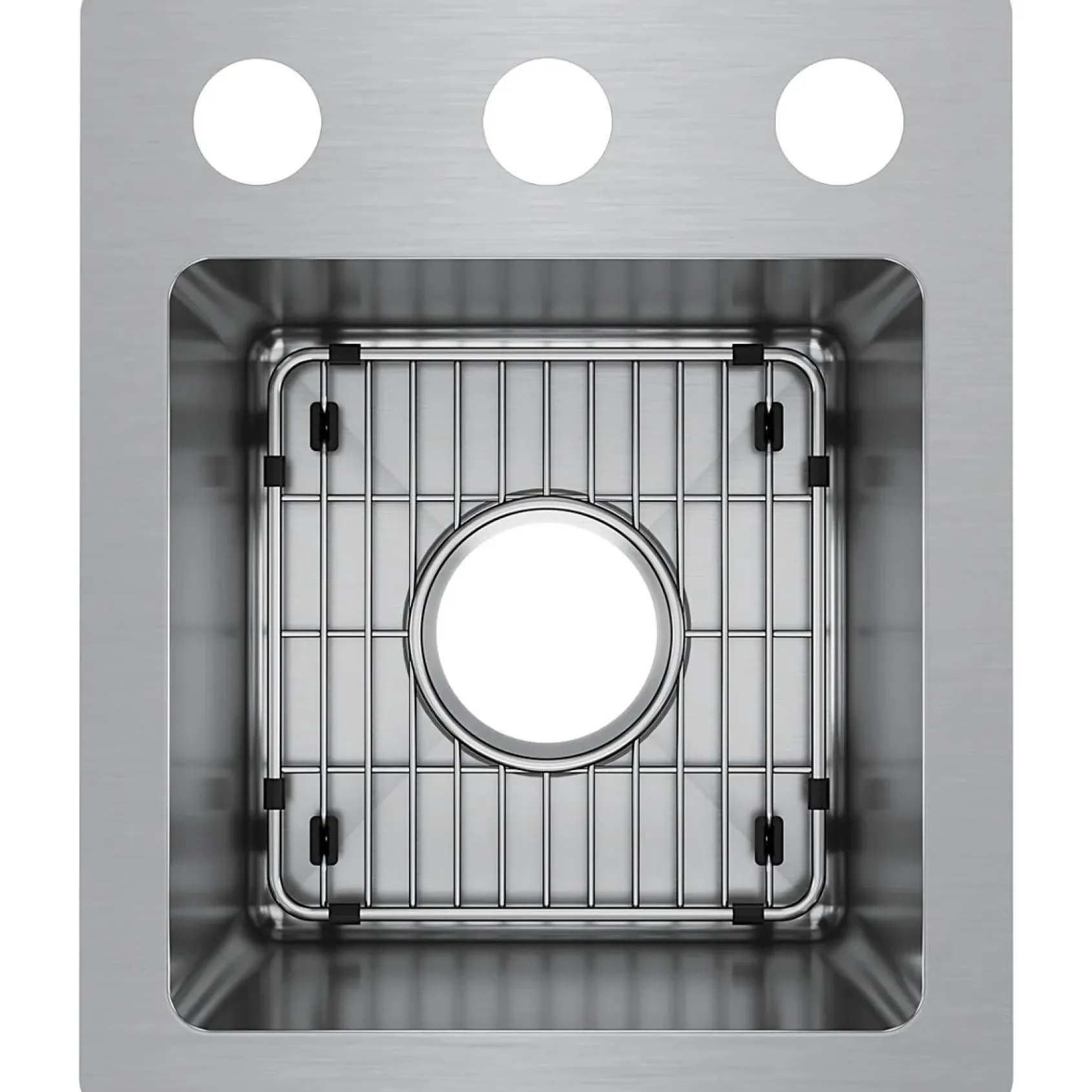 Elkay Crosstown 13" Stainless Steel Bar Sink Kit, Polished Satin, ECTSR13169TBG3