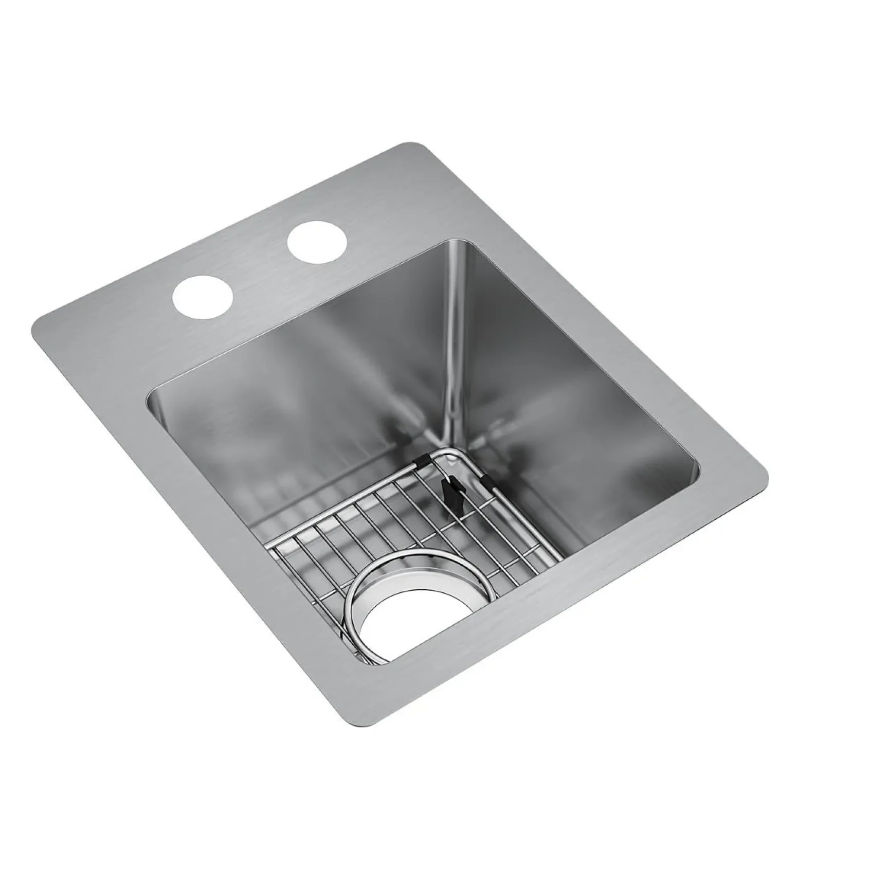 Elkay Crosstown 13" Stainless Steel Bar Sink Kit, Polished Satin, ECTSR13169TBG2