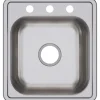 Elkay Dayton 17" Drop In/Topmount Stainless Steel Bar Sink, Single Bowl, Satin, 3 Faucet Hole, D117193