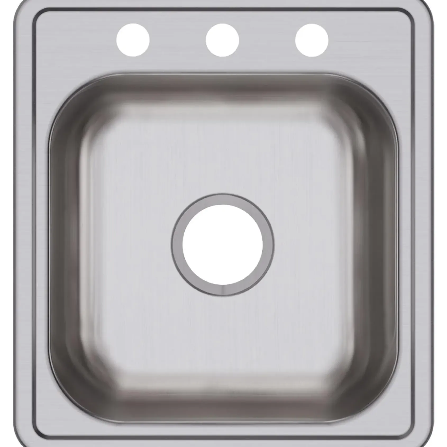 Elkay Dayton 17" Drop In/Topmount Stainless Steel Bar Sink, Single Bowl, Satin, 3 Faucet Hole, D117193