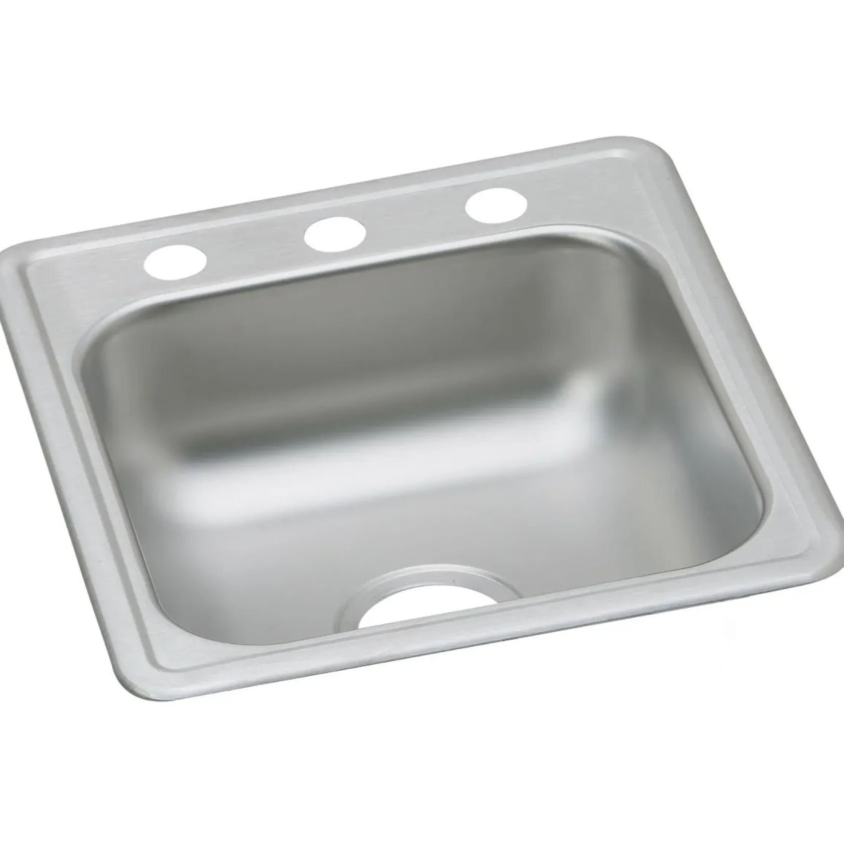 Elkay Dayton 17" Drop In/Topmount Stainless Steel Bar Sink, Single Bowl, Satin, 3 Faucet Hole, D117193