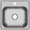 Elkay Dayton 15" Stainless Steel Bar Sink, Satin, 1 Faucet Hole, D115151