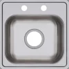 Elkay Dayton 15" Stainless Steel Bar Sink, Satin, 2 Faucet Holes, D115162