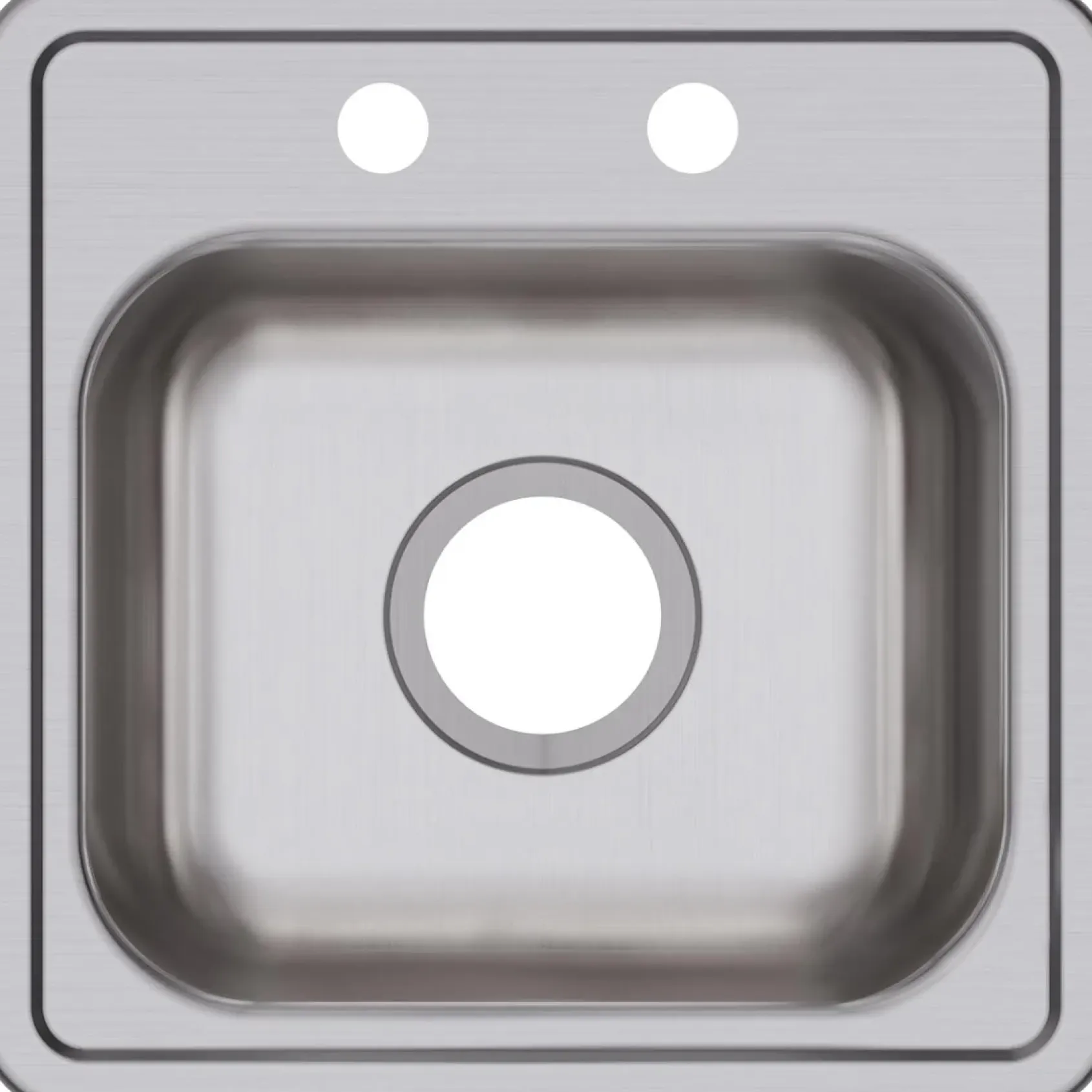 Elkay Dayton 15" Stainless Steel Bar Sink, Satin, 2 Faucet Holes, D115162