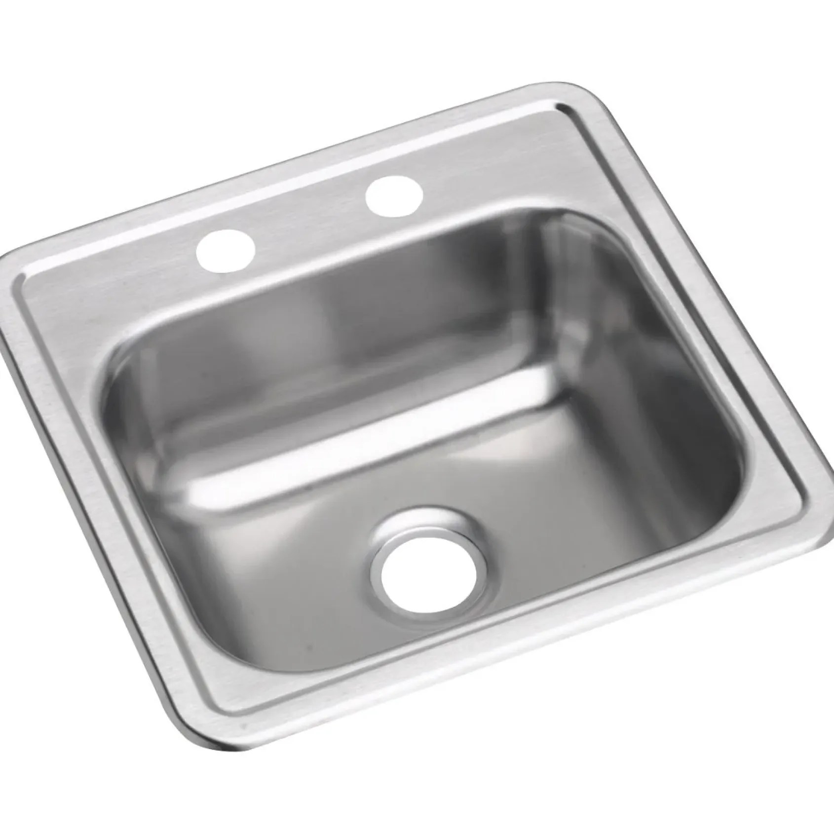 Elkay Dayton 15" Stainless Steel Bar Sink, Satin, 2 Faucet Holes, D115162