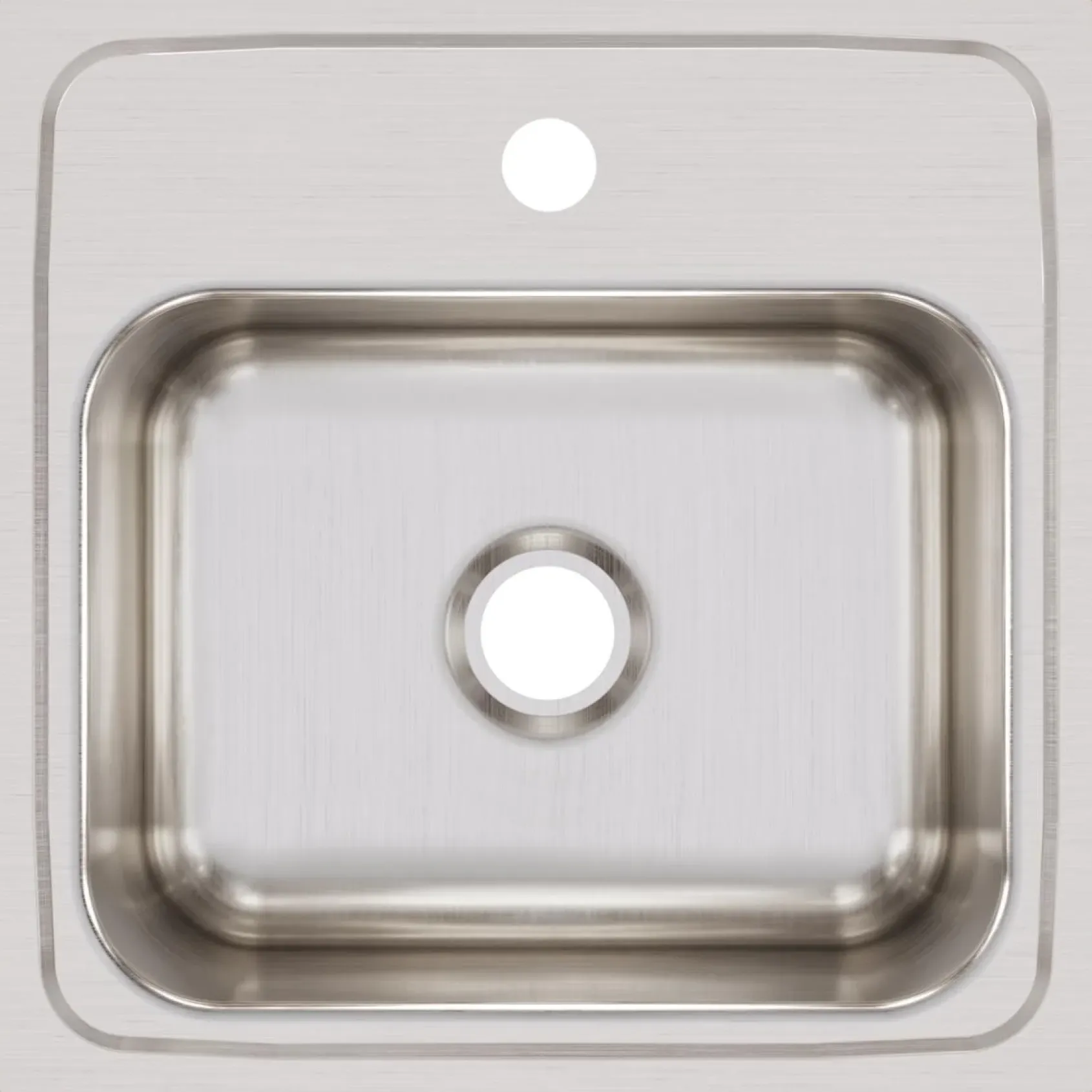 Elkay Lustertone 15" Stainless Steel Bar Sink, Lustrous Satin, 1 Faucet Hole, BLR151